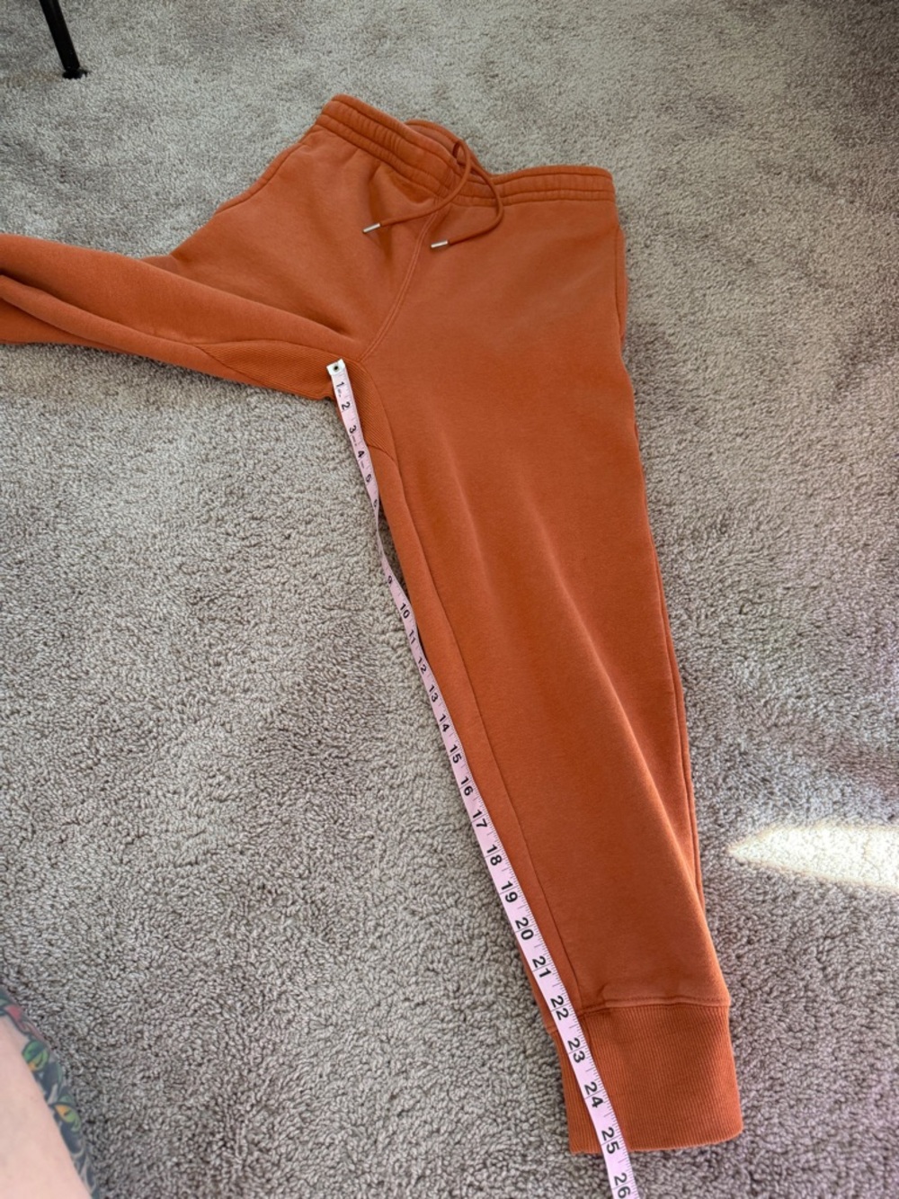 Men's Rust Drawstring Sweat Joggers - Picture 3 of 11